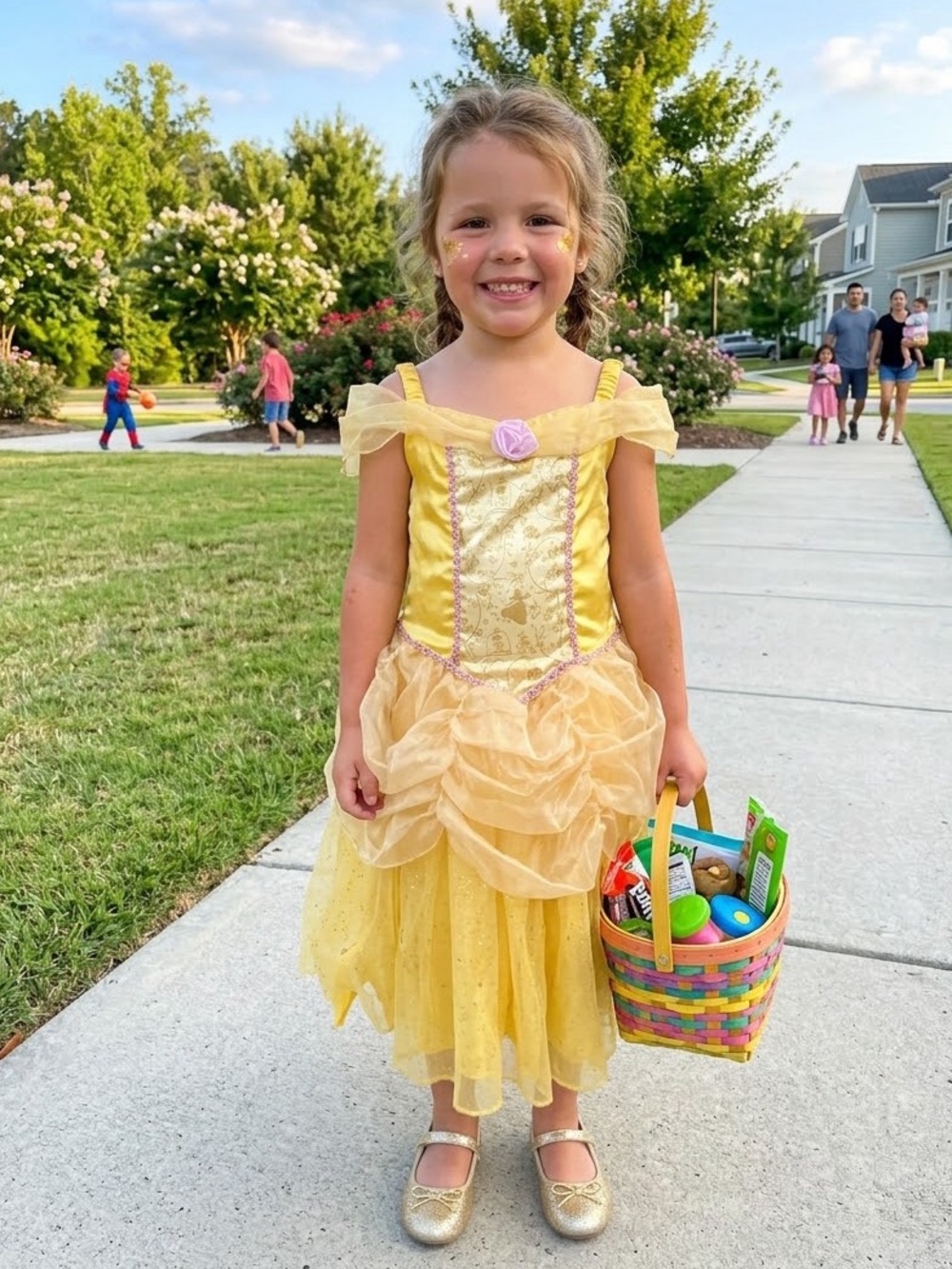 Disney Belle Princess Tulle Dress Costume Sz M 8-10